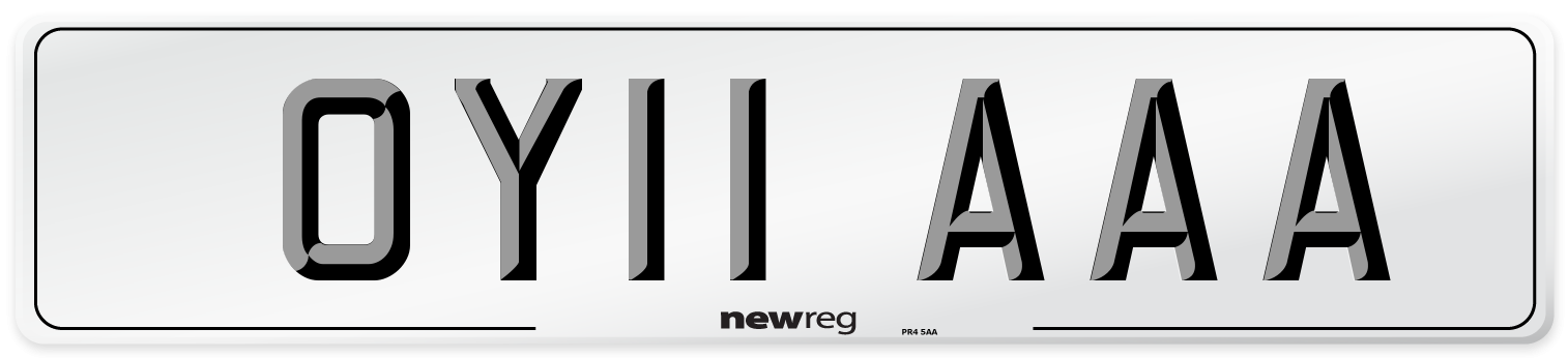 OY11 AAA Number Plate from New Reg